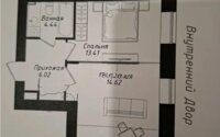 Продажа 2-комнатной квартиры, 46.37 м² в Астане