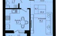 Продажа 1-комнатной квартиры, 38 м² в Астане