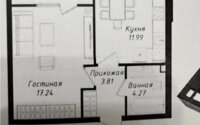 Продажа 1-комнатной квартиры, 39.17 м² в Астане