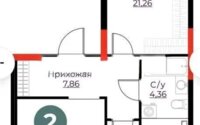 Продажа 2-комнатной квартиры, 64.87 м² в Астане