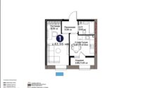 Продажа 1-комнатной квартиры, 32.55 м² в Астане