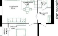 Продажа 2-комнатной квартиры, 61.4 м² в Астане