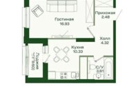 Продажа 1-комнатной квартиры, 38 м² в Астане