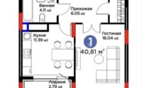 Продажа 1-комнатной квартиры, 40.81 м² в Астане - фото 4