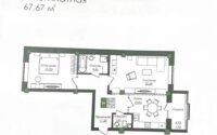 Продажа 2-комнатной квартиры, 67.67 м² в Астане