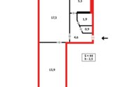 Продажа 2-комнатной квартиры, 44 м² в Темиртау