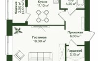 Продажа 1-комнатной квартиры, 44.4 м² в Астане - фото 4