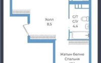 Продажа 2-комнатной квартиры, 62 м² в Алматы