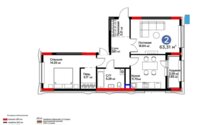 Продажа 2-комнатной квартиры, 63 м² в Астане