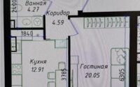 Продажа 1-комнатной квартиры, 43.7 м² в Астане