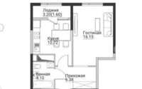 Продажа 1-комнатной квартиры, 38.95 м² в Алматы