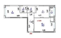 Продажа 2-комнатной квартиры, 60.9 м² в Астане