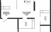 Продажа 4-комнатной квартиры, 123.3 м² в Алматы