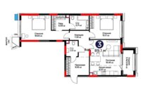 Продажа 3-комнатной квартиры, 89.1 м² в Астане