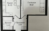 Продажа 1-комнатной квартиры, 42.59 м² в Астане