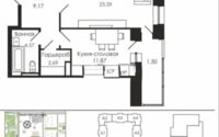 Продажа 1-комнатной квартиры, 51 м² в Астане
