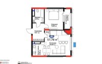 Продажа 2-комнатной квартиры, 58 м² в Астане