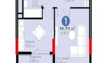 Продажа 1-комнатной квартиры, 36 м² в Астане - фото 2
