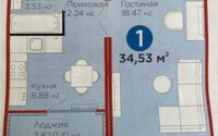 Продажа 1-комнатной квартиры, 35 м² в Астане