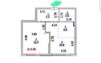 Продажа 2-комнатной квартиры, 42.2 м² в Астане