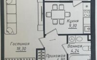 Продажа 1-комнатной квартиры, 39 м² в Астане