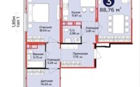 Продажа 3-комнатной квартиры, 89 м² в Астане