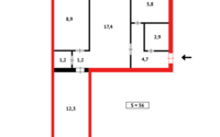 Продажа 3-комнатной квартиры, 56 м² в Темиртау - фото 8