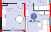 Продажа 1-комнатной квартиры, 41.6 м² в Алматы