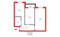 Продажа 2-комнатной квартиры, 56 м² в Караганде - фото 3