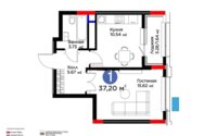 Продажа 1-комнатной квартиры, 37.2 м² в Астане