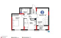 Продажа 2-комнатной квартиры, 64.37 м² в Астане