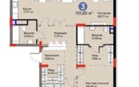 Продажа 3-комнатной квартиры, 131.85 м² в Астане