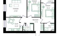 Продажа 3-комнатной квартиры, 84.43 м² в Астане