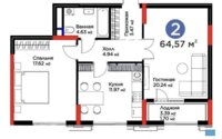 Продажа 2-комнатной квартиры, 65 м² в Астане