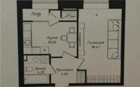 Продажа 1-комнатной квартиры, 39.7 м² в Астане