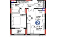 Продажа 2-комнатной квартиры, 55 м² в Астане