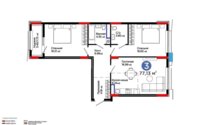 Продажа 3-комнатной квартиры, 77.13 м² в Астане