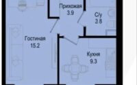 Продажа 1-комнатной квартиры, 36 м² в Астане