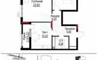 Продажа 2-комнатной квартиры, 71.2 м² в Астане