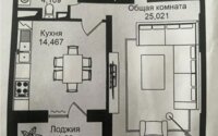 Продажа 2-комнатной квартиры, 56.1 м² в Астане