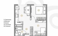 Продажа 1-комнатной квартиры, 45.4 м² в Алматы
