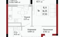 Продажа 1-комнатной квартиры, 38 м² в Астане