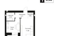 Продажа 1-комнатной квартиры, 41.44 м² в Астане - фото 3