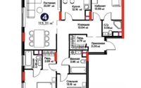 Продажа 4-комнатной квартиры, 113.31 м² в Астане