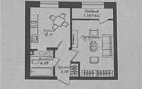 Продажа 1-комнатной квартиры, 37.98 м² в Астане