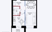 Продажа 1-комнатной квартиры, 43 м² в Астане