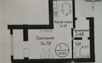 Продажа 1-комнатной квартиры, 32.8 м² в Астане