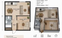 Продажа 2-комнатной квартиры, 42 м² в Астане