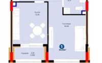 Продажа 1-комнатной квартиры, 37.8 м² в Астане