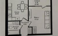 Продажа 1-комнатной квартиры, 39.71 м² в Астане